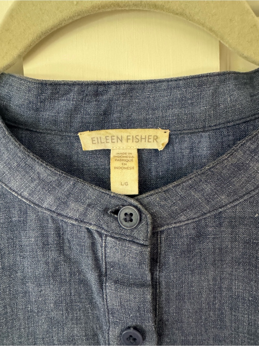 Eileen Fisher Blue Linen Dress - Picture 2 of 5